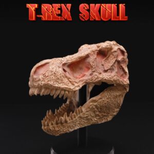 Carved T-Rex Skull