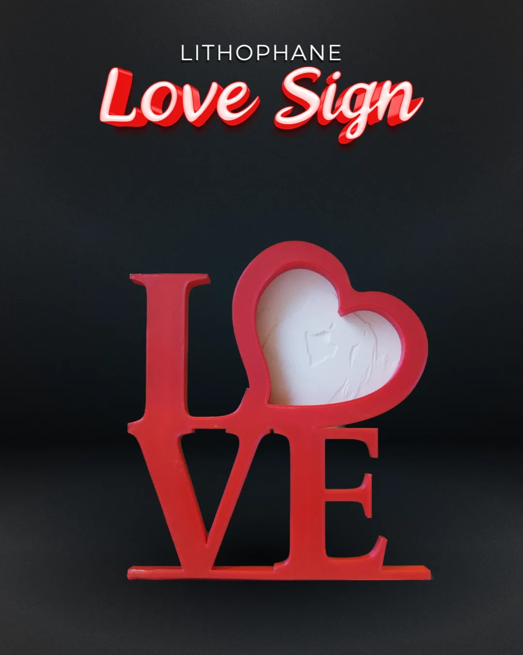 Letreiro LOVE Lithophane