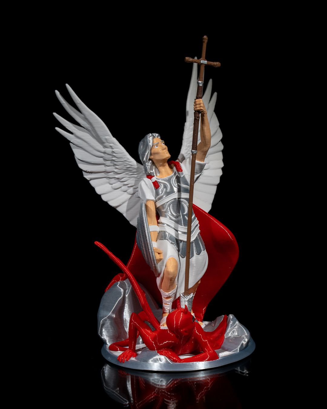 Imagem São Miguel Arcanjo 30cm Resina Estátua Protetor Detalhada Decoração - Image 2