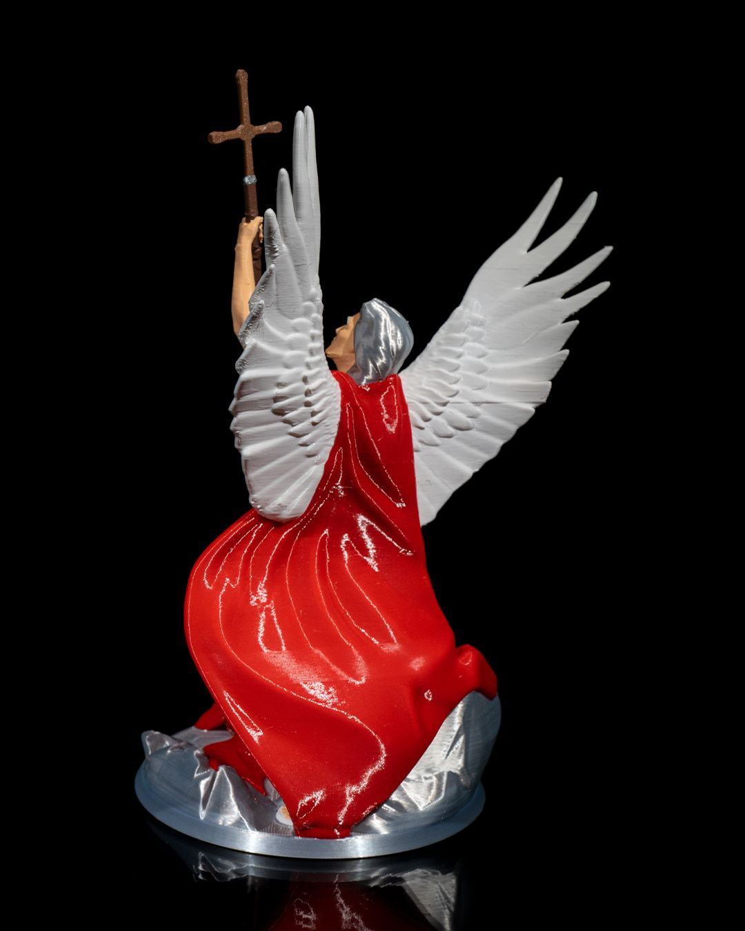 Imagem São Miguel Arcanjo 30cm Resina Estátua Protetor Detalhada Decoração - Image 8