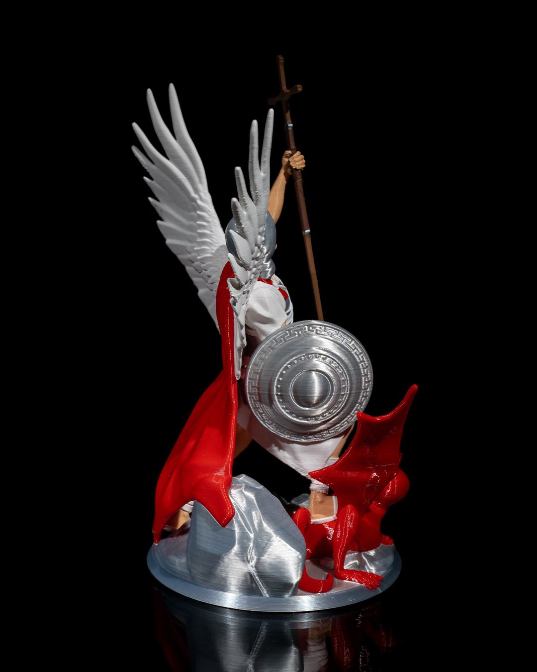 Imagem São Miguel Arcanjo 30cm Resina Estátua Protetor Detalhada Decoração - Image 10