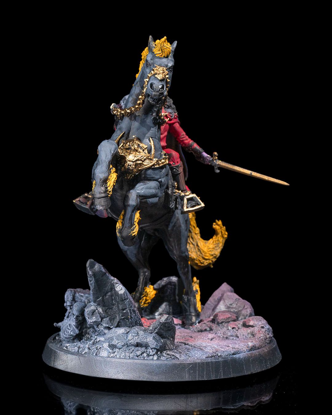 Vyesant On Nightmare - Human Male Fighter Mounted on Nightmare Steed (Horse) - Image 6