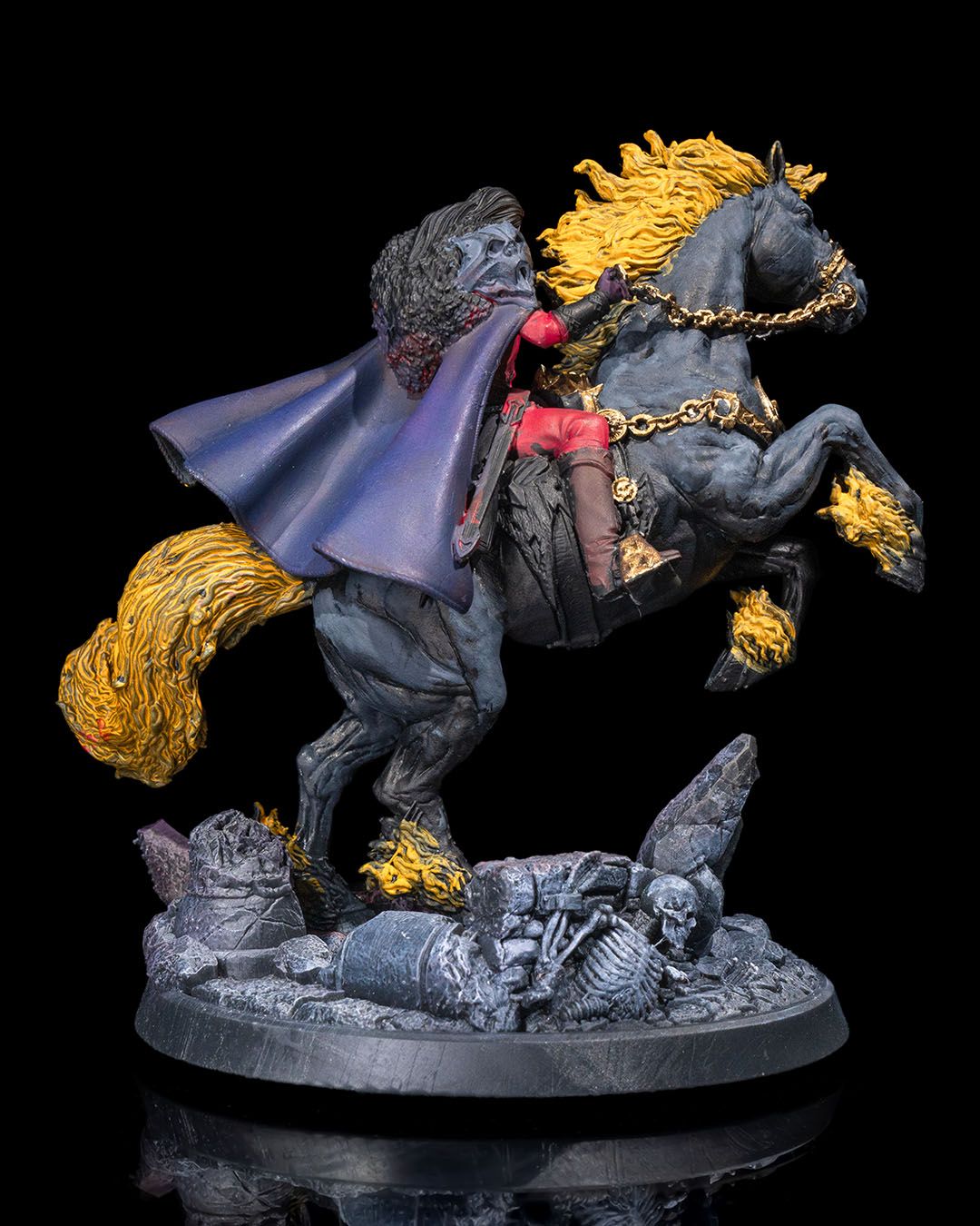 Vyesant On Nightmare - Human Male Fighter Mounted on Nightmare Steed (Horse) - Image 7