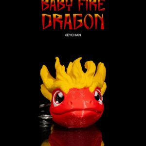 Baby Fire Dragon Keychain