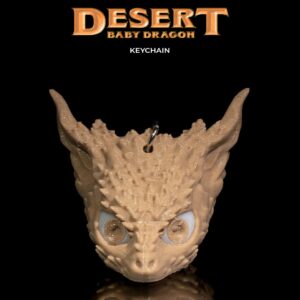 Desert Baby Dragon Keychain