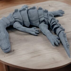 Articulated Nothosaurus Dinosaur Model - Posable 3D Printed Prehistoric Creature Toy