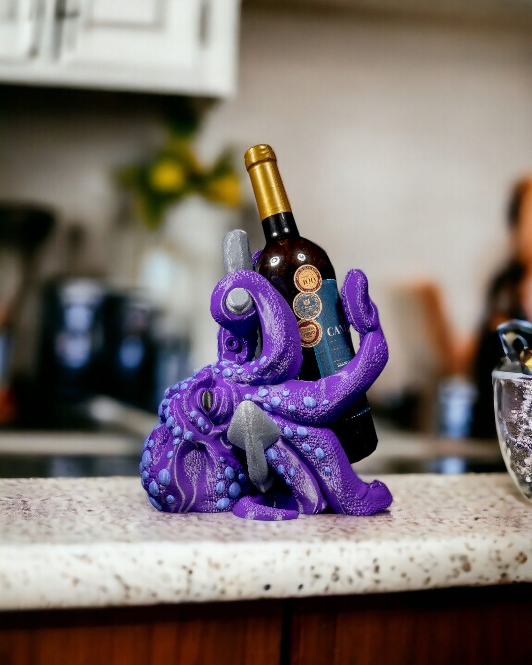 Merlot the Octopus Wine Holder: Elegant and Whimsical Wine Storage