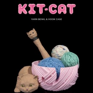 Kit-Cat Yarn Bowl and Hook Case