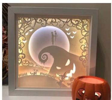 Nightmare Before Christmas Jack Skellington and Sally Light Box