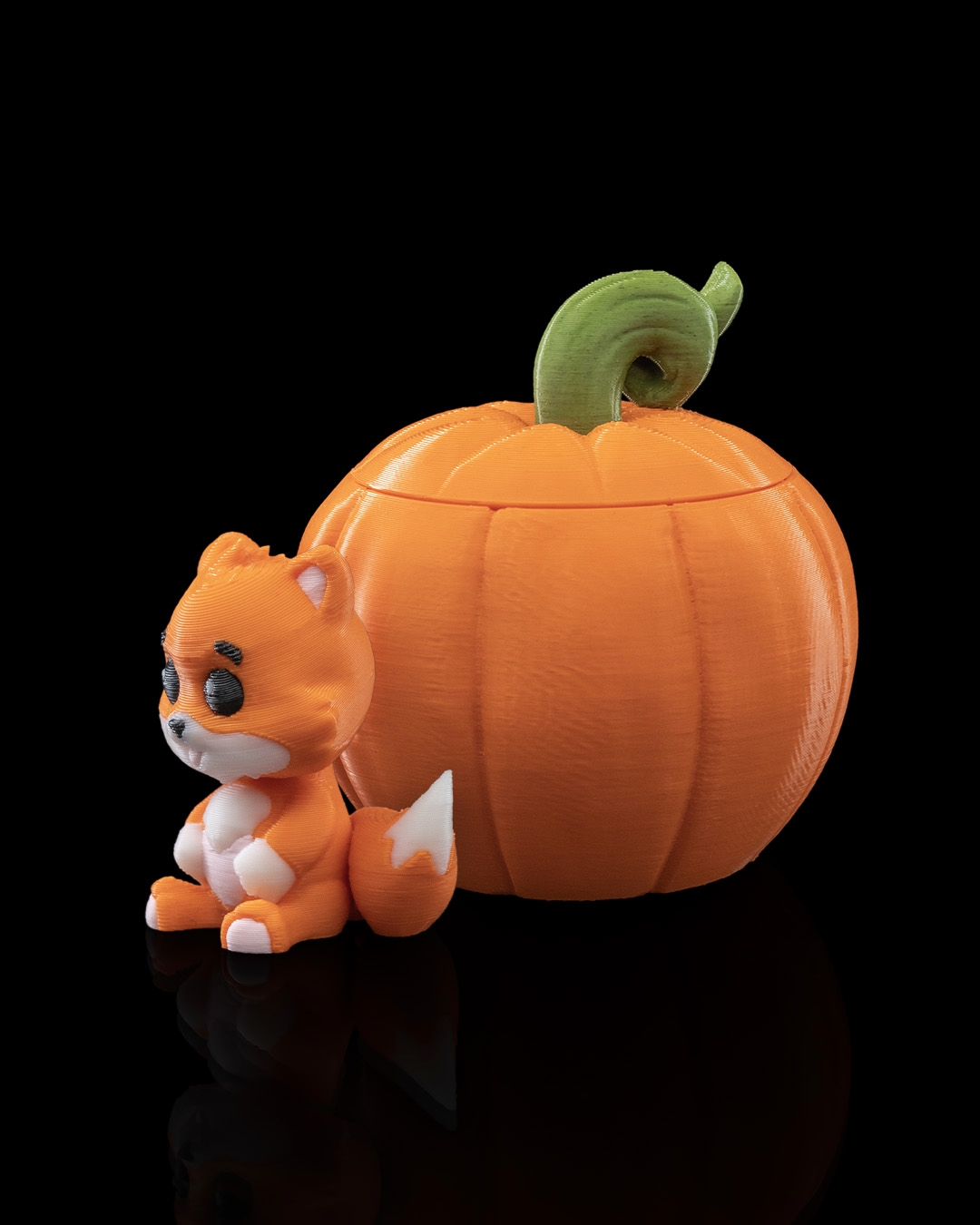 Fox in a Pumpkin Keychain Container - Image 5