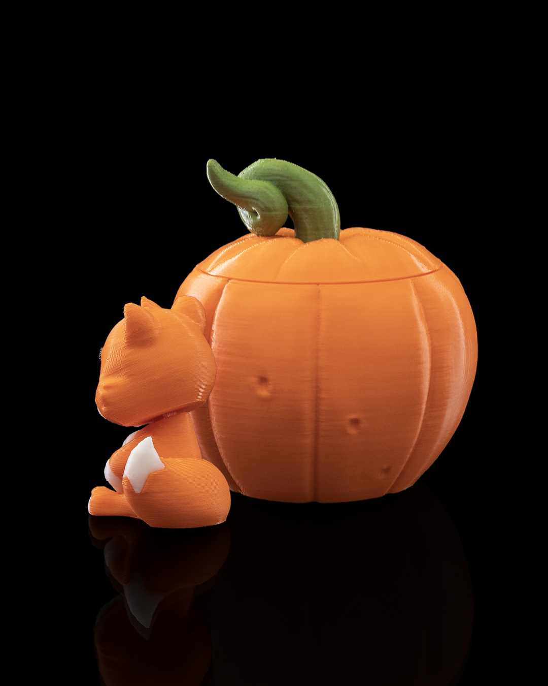 Fox in a Pumpkin Keychain Container - Image 6