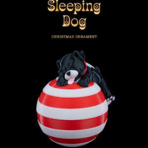 Sleeping Dog Christmas Ornament