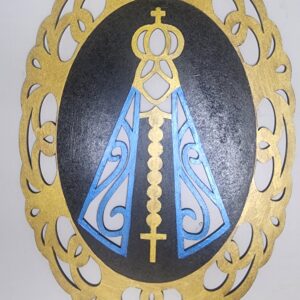 Imagem Decorativa de Nossa Senhora Aparecida - Beleza e Devoção em Cada Detalhe