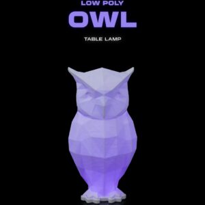 Low Poly Owl Table Lamp