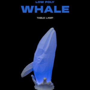 Low Poly Whale Table Lamp