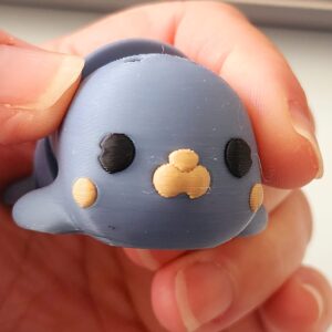 Baby Seal Keychain, Animal Lover Keychain, 3D Printed Keychain, UniQrint Design, Fidget Keychain, Articulated 3D Print, Cute Bag Charm