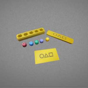 KIT jogo Gonggi Round 6 + Cartão convite + caixinha para guardar