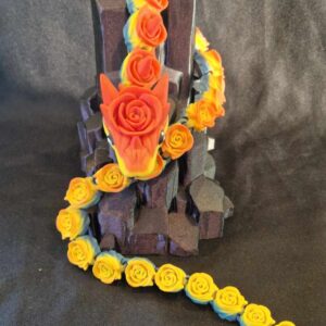 Serpent rose articulé