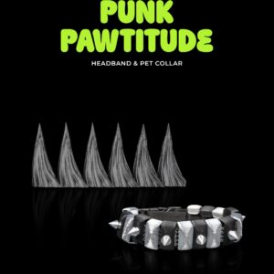 Punk Pawtitude Headband and Dog Collar