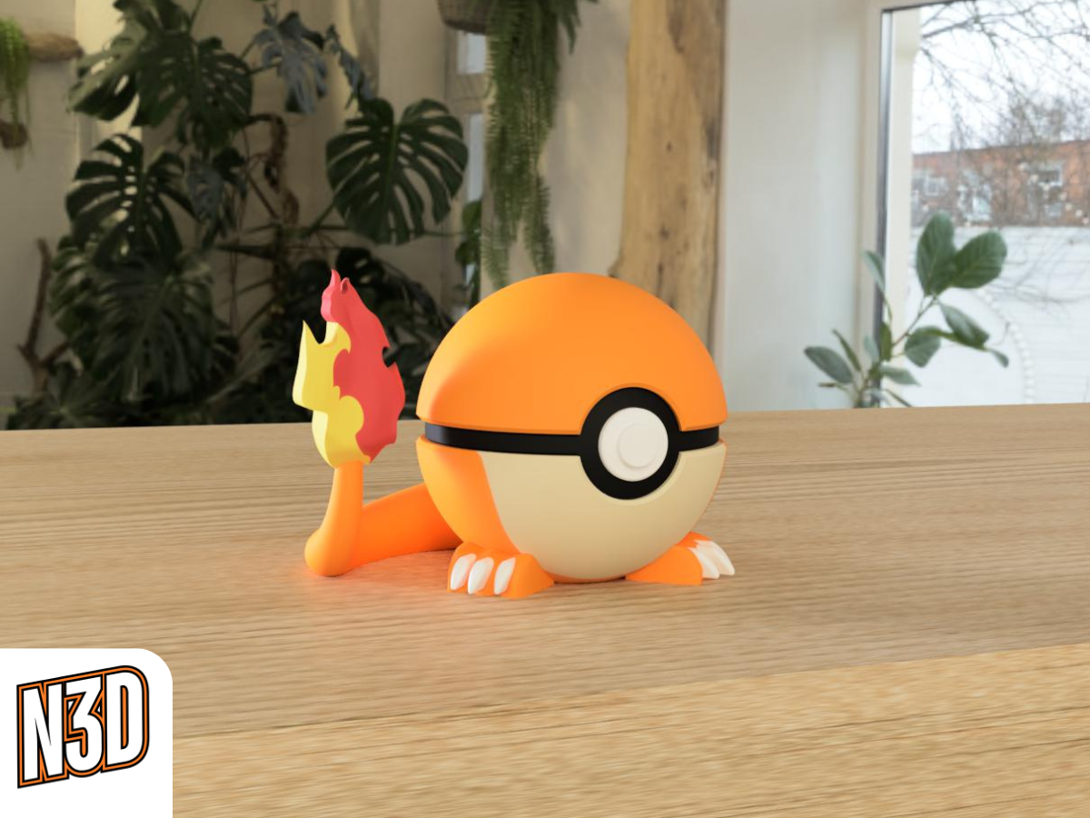 N3D Pokéball - 0004 Charmander