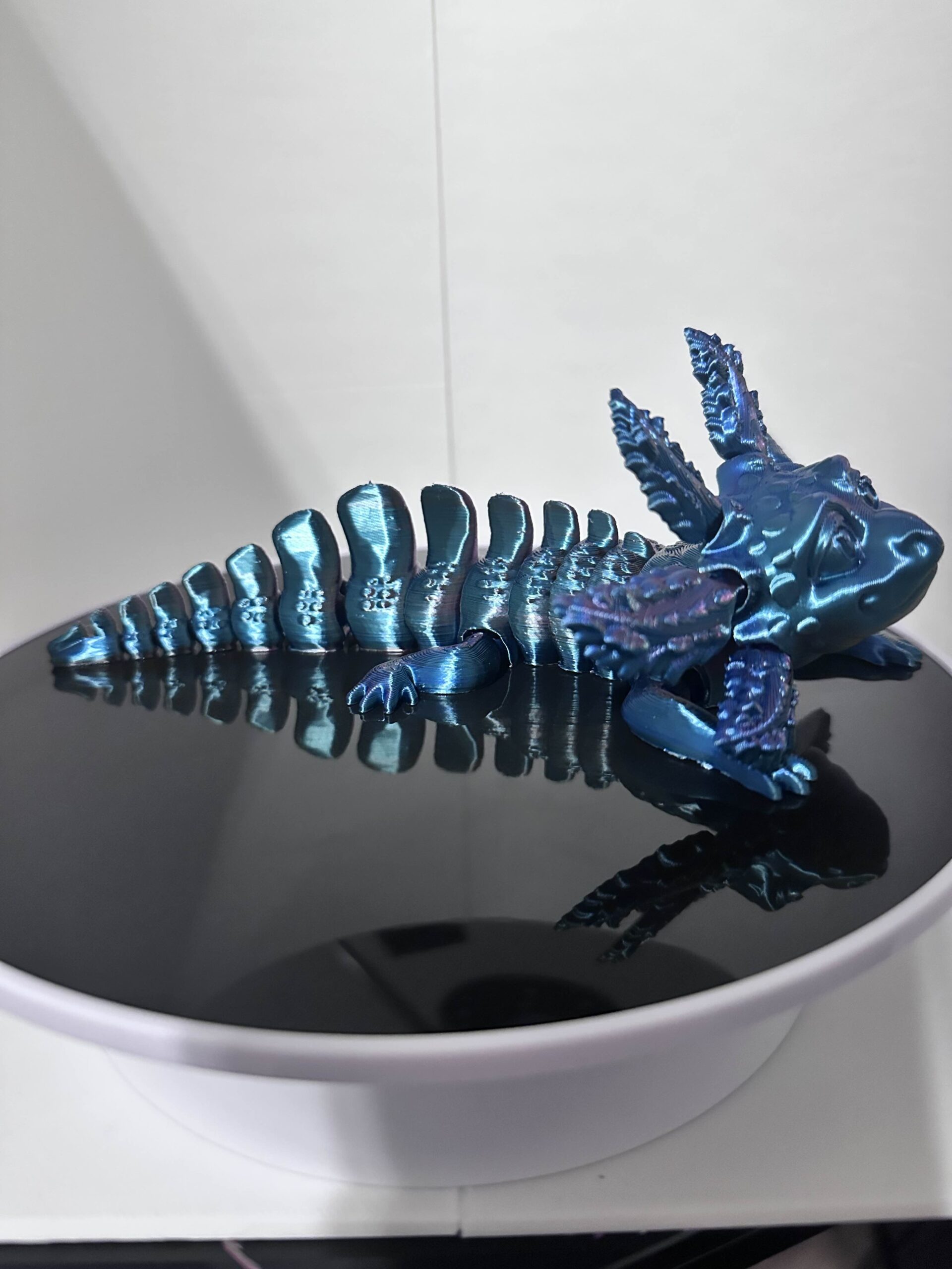 Berry Silk Axolotl Dragon – Ready to Ship in Stunning Purple-Blue Gradient! - Image 2