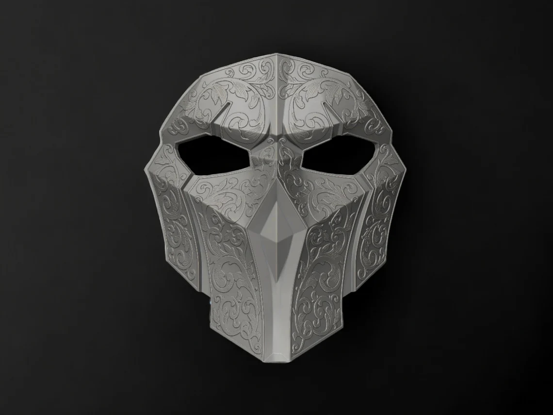 Duelist Mask - 3D Printed Décor, Costume, Cosplay, Unpainted