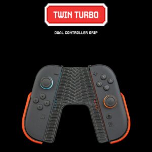 Nintendo Switch 2 - Grip de Controle Duplo Twin Turbo – Máxima Precisão e Resposta Rápida para Games! 🎮⚡
