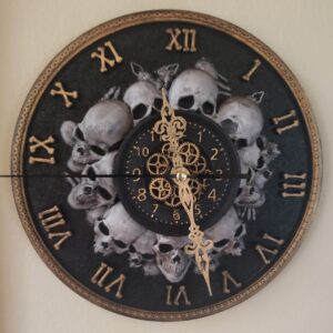 Timeless Skull Wall Clock