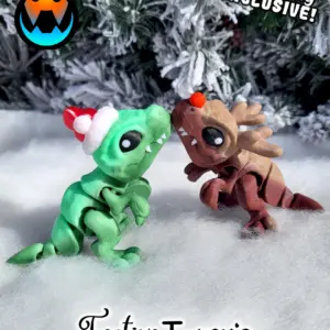 Festive T-rex's! Dinodeer & Santasaurus
