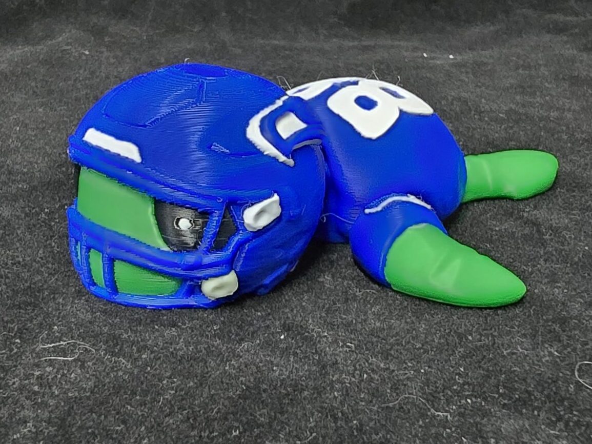Seahawks-Inspired Turtle – 3D Printed Desk Decor