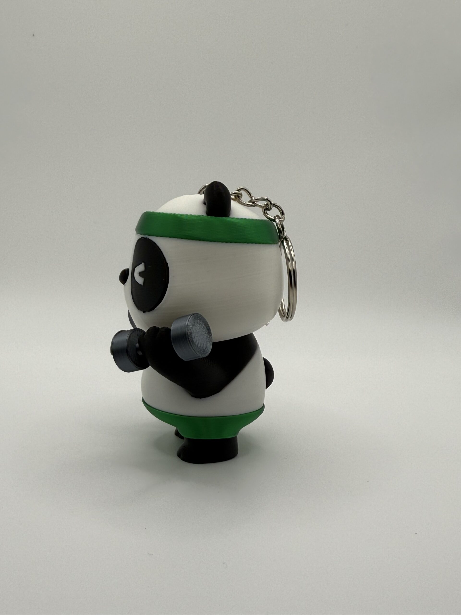 Gym Panda Keychain- Cute Workout Panda with Dumbbells - Image 5